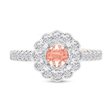 0.75ct 18k Two-tone Rose Gold Diamond Semi-mount Ring for 1.00ct Center