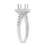 0.79ct 18k White Gold Diamond Semi-mount Ring for 1.50ct Center