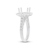 1.28ct 18k White Gold Diamond Semi-mount Ring for 3.00ct Center