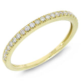 0.19ct 14k Yellow Gold Diamond Lady's Band Size 6.5