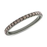 0.43ct 14k Black Rhodium Gold Champagne Diamond Lady's Band