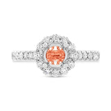 0.58ct 18k Two-tone Rose Gold Diamond Semi-mount Ring for 0.75ct Center Size 6.5