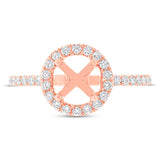 0.36ct 14k Rose Gold Diamond Semi-mount Ring