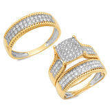 1.06ct 14k Yellow Gold Diamond Trio Set