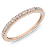 0.19ct 14k Rose Gold Diamond Lady's Band Size 4