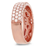 1.30ct 14k Rose Gold Diamond Lady's Pave Band Size 5