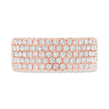 1.63ct 14k Rose Gold Diamond Lady's Pave Band Size 6
