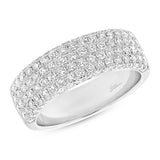 1.32ct 14k White Gold Diamond Lady's Pave Band Size 6