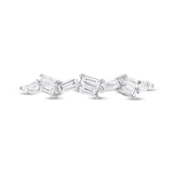 0.36ct 14k White Gold Diamond Baguette Lady's Band Size 6