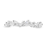 0.46ct 14k White Gold Diamond Baguette Lady's Band Size 6