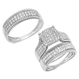 1.06ct 14k White Gold Diamond Trio Set