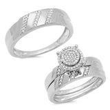 0.25ct 14k White Gold Diamond Trio Set
