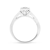 0.93ct 14k White Gold Diamond Wedding Set Cluster Size 6.5
