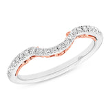 0.18ct 14k Two-tone Rose Gold Diamond Shadow Band
