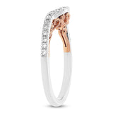 0.18ct 14k Two-tone Rose Gold Diamond Shadow Band