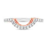 0.26ct 14k Two-tone Rose Gold Diamond Shadow Band