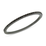 0.10ct 14k Black Rhodium Gold Black Diamond Lady's Band Size 4.5