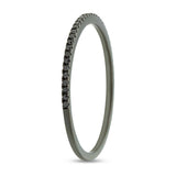 0.10ct 14k Black Rhodium Gold Black Diamond Lady's Band Size 4.5