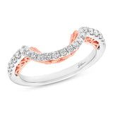 0.21ct 14k Two-tone Rose Gold Diamond Shadow Band