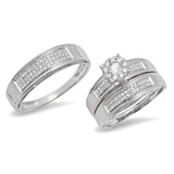 0.61ct 14k White Gold Diamond Trio Set