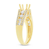 1.20ct 14k Yellow Gold Diamond Semi-mount Ring
