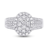 1.23ct 14k White Gold Diamond Lady's Ring Size 6.5