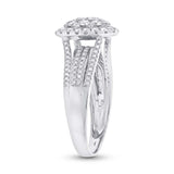 1.23ct 14k White Gold Diamond Lady's Ring Size 6.5