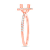 0.36ct 14k Rose Gold Diamond Semi-mount Ring Size 6