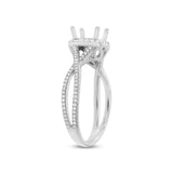 0.33ct 14k White Gold Diamond Semi-mount for 0.75ct Center