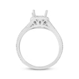 0.33ct 14k White Gold Diamond Semi-mount for 0.75ct Center