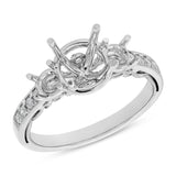 0.13ct 14k White Gold Diamond Semi-mount Ring