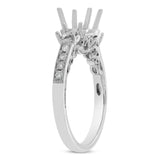 0.13ct 14k White Gold Diamond Semi-mount Ring