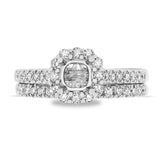 0.70ct 18k White Gold Diamond Semi-mount Ring 2-pc for 0.75ct Center