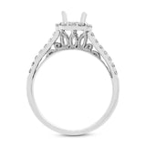 0.70ct 18k White Gold Diamond Semi-mount Ring 2-pc for 0.75ct Center