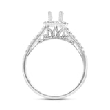 0.44ct 18k White Gold Diamond Semi-mount Ring 2-pc for 0.50ct Center