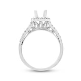 0.63ct 18k White Gold Diamond Semi-mount Ring 2-pc for 0.75ct Center