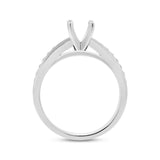 0.48ct 14k White Gold Diamond Semi-mount Ring 2-pc for 0.75ct Center
