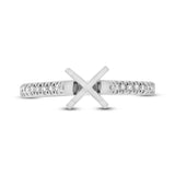 0.22ct 14k White Gold Diamond Semi-mount for 1.00ct Center