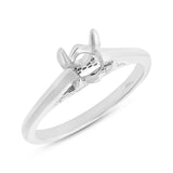 0.09ct 14k White Gold Diamond Semi-mount Ring for 1.00ct Center
