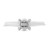 0.09ct 14k White Gold Diamond Semi-mount Ring for 1.00ct Center