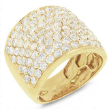3.75ct 14k Yellow Gold Diamond Pave Lady's Ring