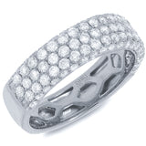 1.30ct 14k White Gold Diamond Lady's Pave Band Size 6