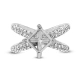 0.66ct 18k White Gold Diamond Semi-mount Ring Size 6