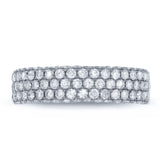 1.30ct 14k White Gold Diamond Lady's Pave Band Size 10.5