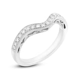 0.25ct 14k White Gold Diamond Shadow Band Size 9.75