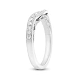 0.25ct 14k White Gold Diamond Shadow Band Size 9.75