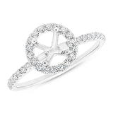 0.30ct 14k White Gold Diamond Semi-mount Ring