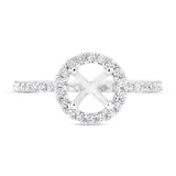 0.30ct 14k White Gold Diamond Semi-mount Ring