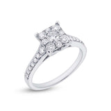 0.83ct 14k White Gold Diamond Lady's Ring Size 8.5