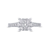 0.83ct 14k White Gold Diamond Lady's Ring Size 8.5